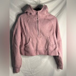 Lululemon faded pink scuba crop sweater